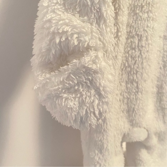 Carter's Baby Infant Serpa Zip-Up One-Piece Hooded Pram With Ears White 6 Months - Picture 5 of 10